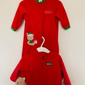My first Christmas baby footies